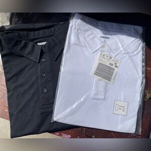 Kingsize Mens Big and Tall 3XL  Pique Polo Black & white Shirt